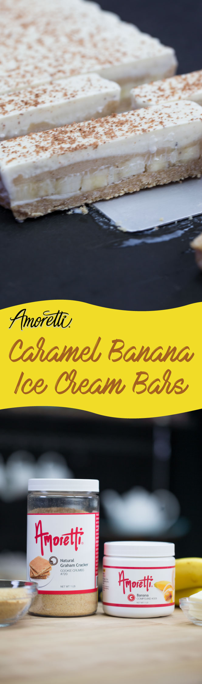 If you are anything like us, you’re looking for treats to help you cool down this summer. We’ve got just the thing for your next get together: Caramel Banana Ice Cream Bars!