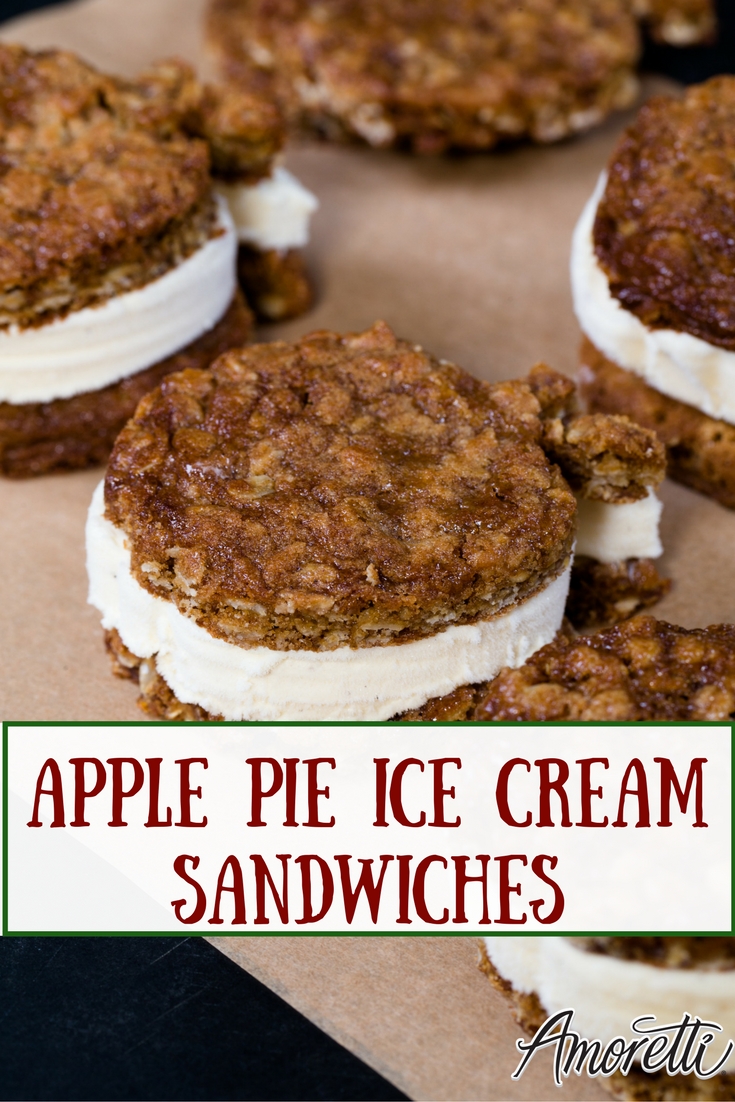 Amoretti Apple Pie Ice Cream Sandwiches: The most creative, chilliest dessert for summer — our Apple Pie Ice Cream Sandwiches!