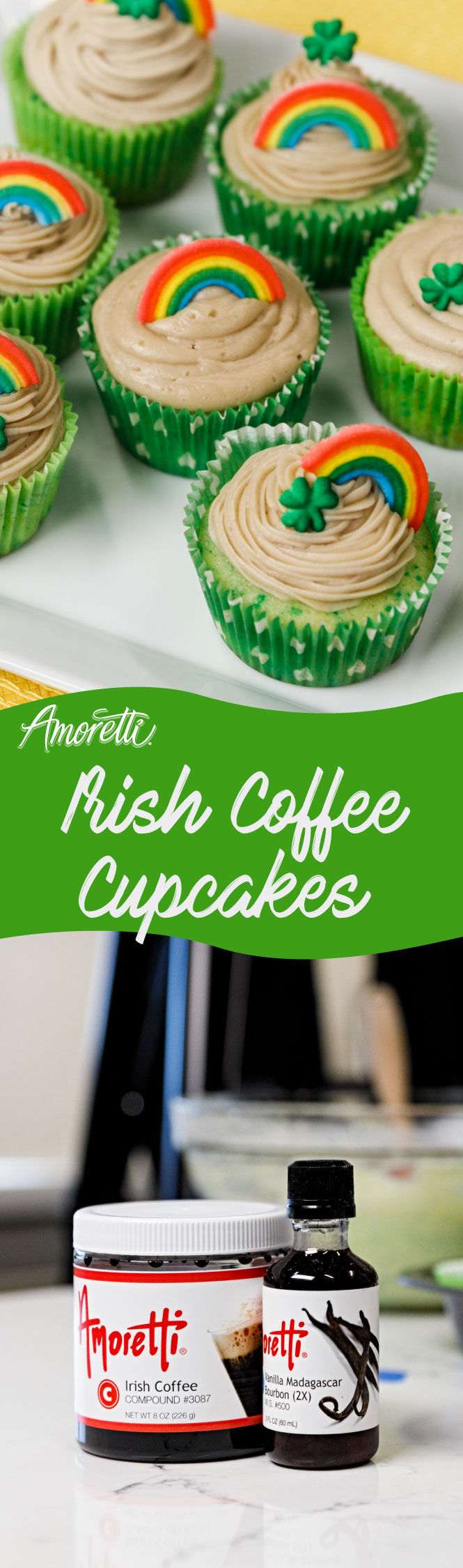 Irish Coffee Frosting gives these cupcakes a festive touch!