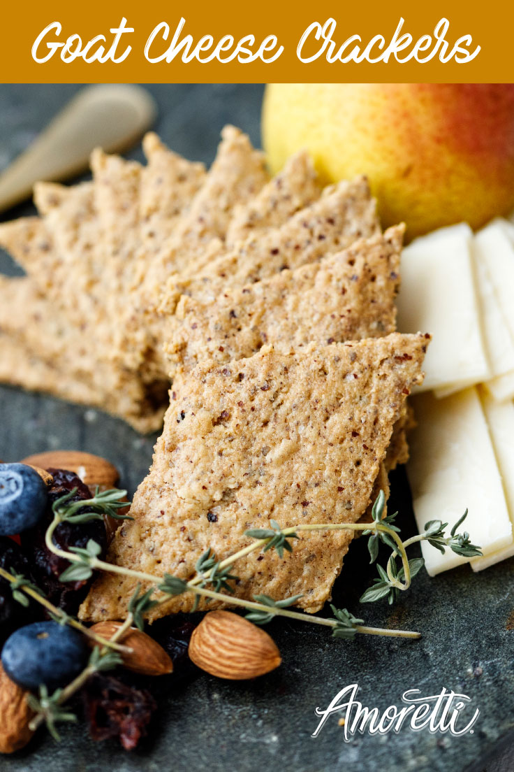 Amoretti Goat Cheese Crackers: A cheesy snack that leaves you satisfied until dinnertime!