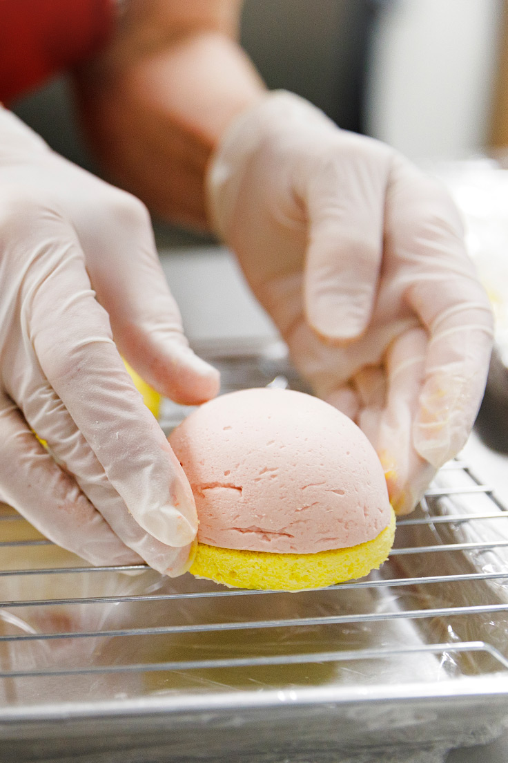 Unglazed Blood Orange Mousse Dome Cake