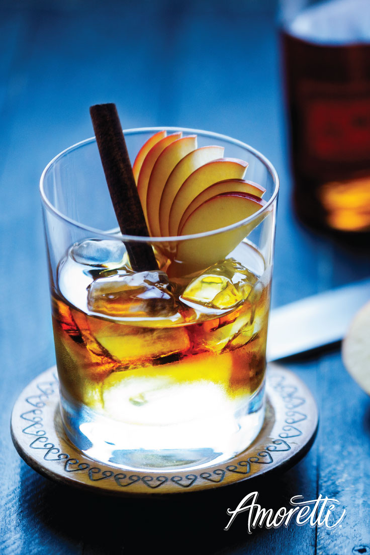 Amoretti Old Fashioneds with a Twist: Apple Pie Old Fashioned Cocktail Recipe