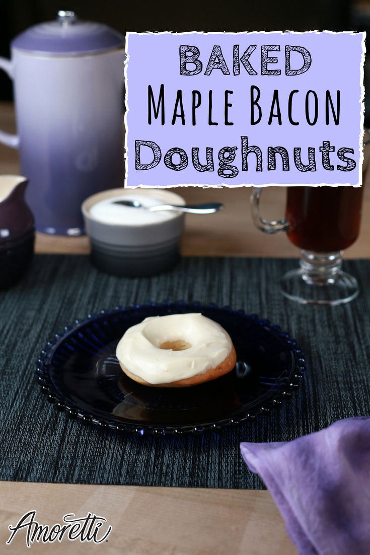 Amoretti Baked Maple Doughnuts with Maple Bacon Glaze