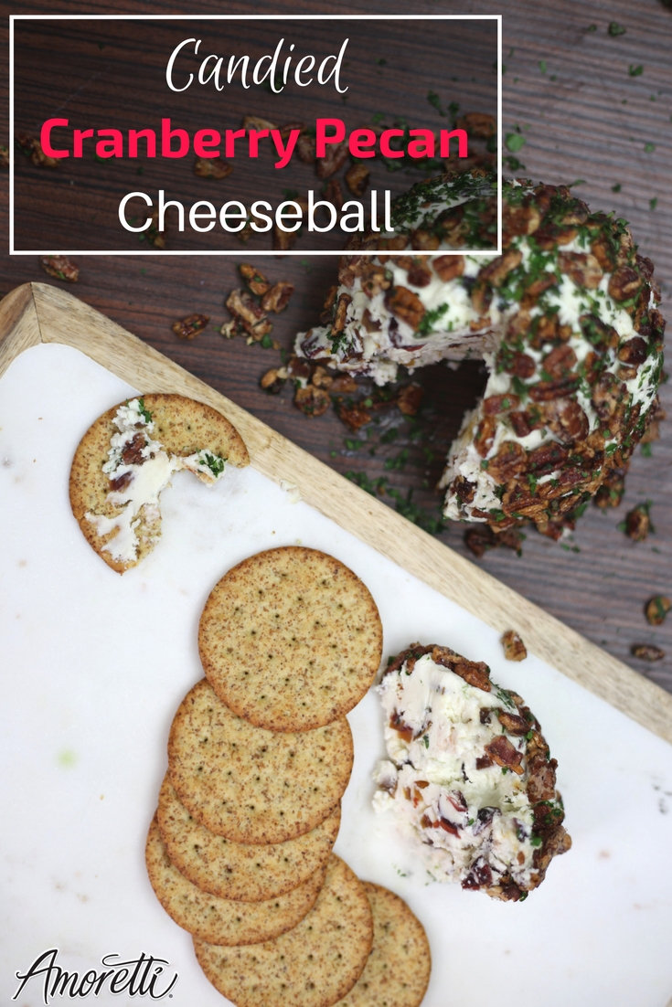 Amoretti Cranberry Candied Pecan Cheese Ball