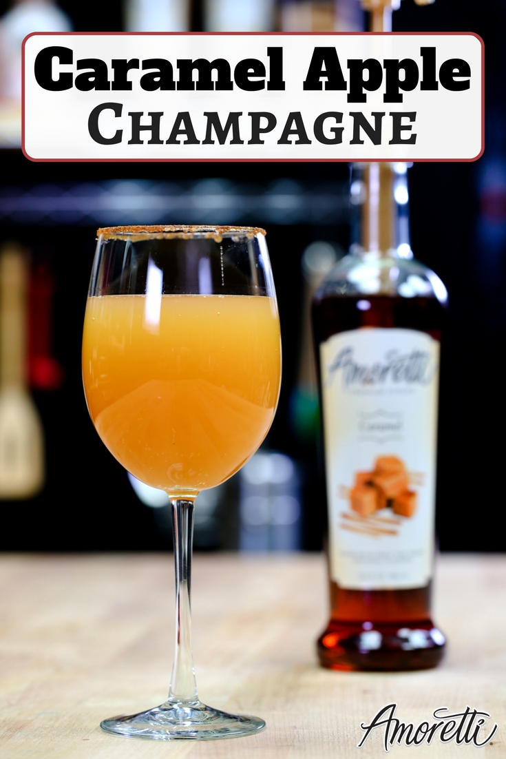 Amoretti Caramel Apple Champagne Beverage Recipe