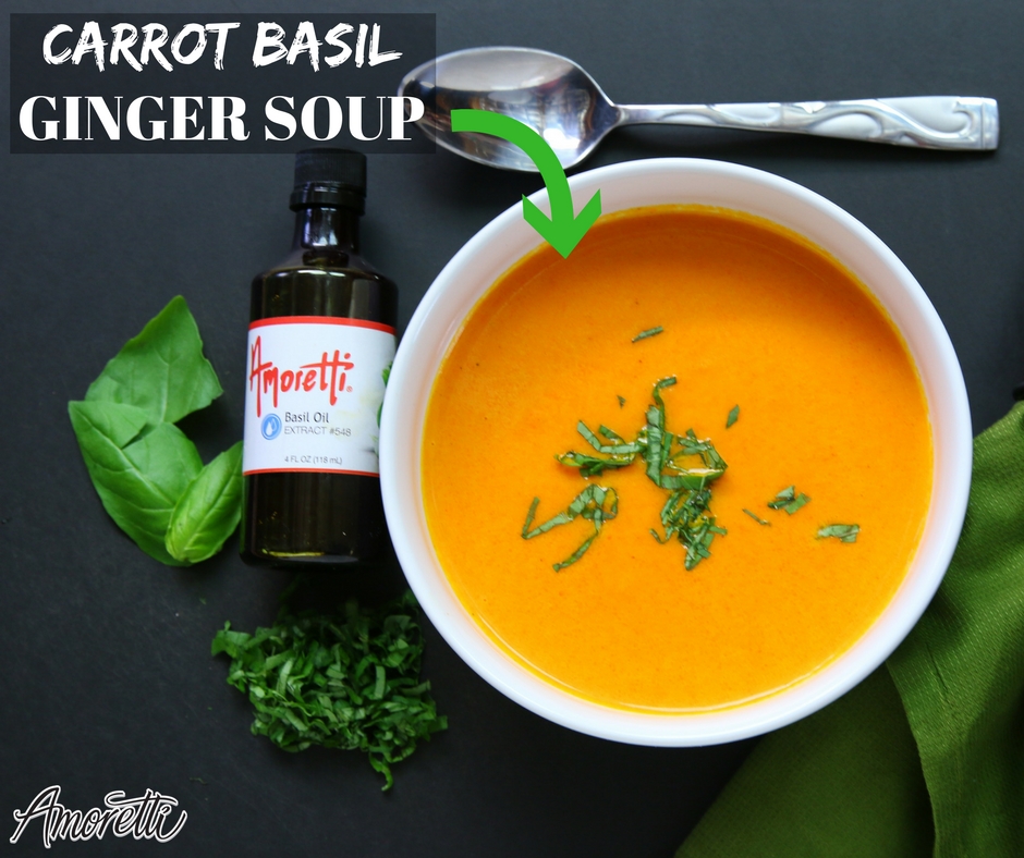 Amoretti Carrot Ginger Basil Soup Recipe