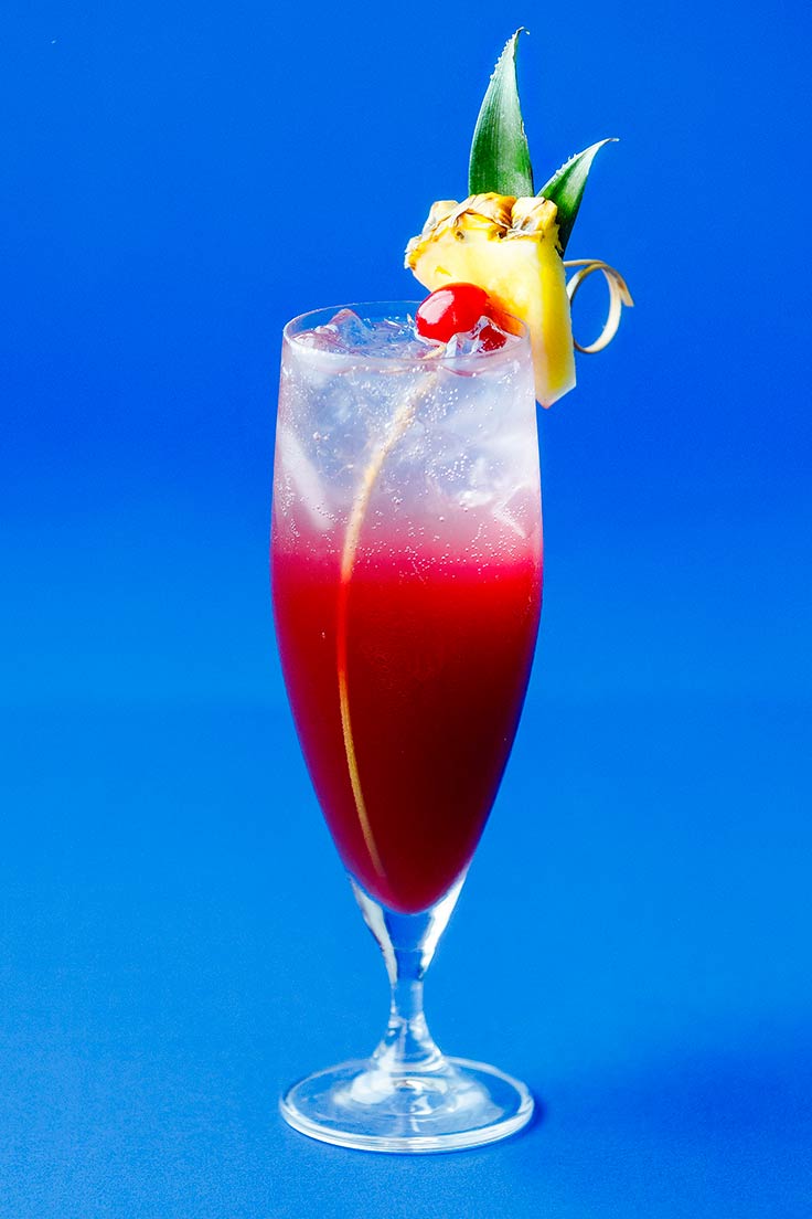 Amoretti Sparkling Colada Recipe: A quick garnish adds a fun touch!