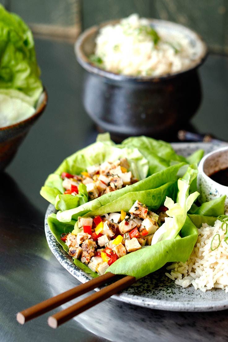 Amoretti Thai Chicken Lettuce Wraps Recipe