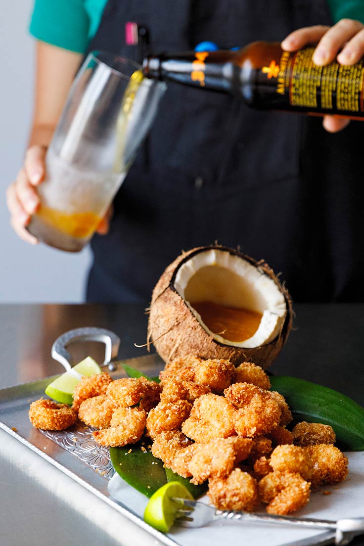 Try Amoretti's recipe for Coconut Shrimp with Pineapple Sauce