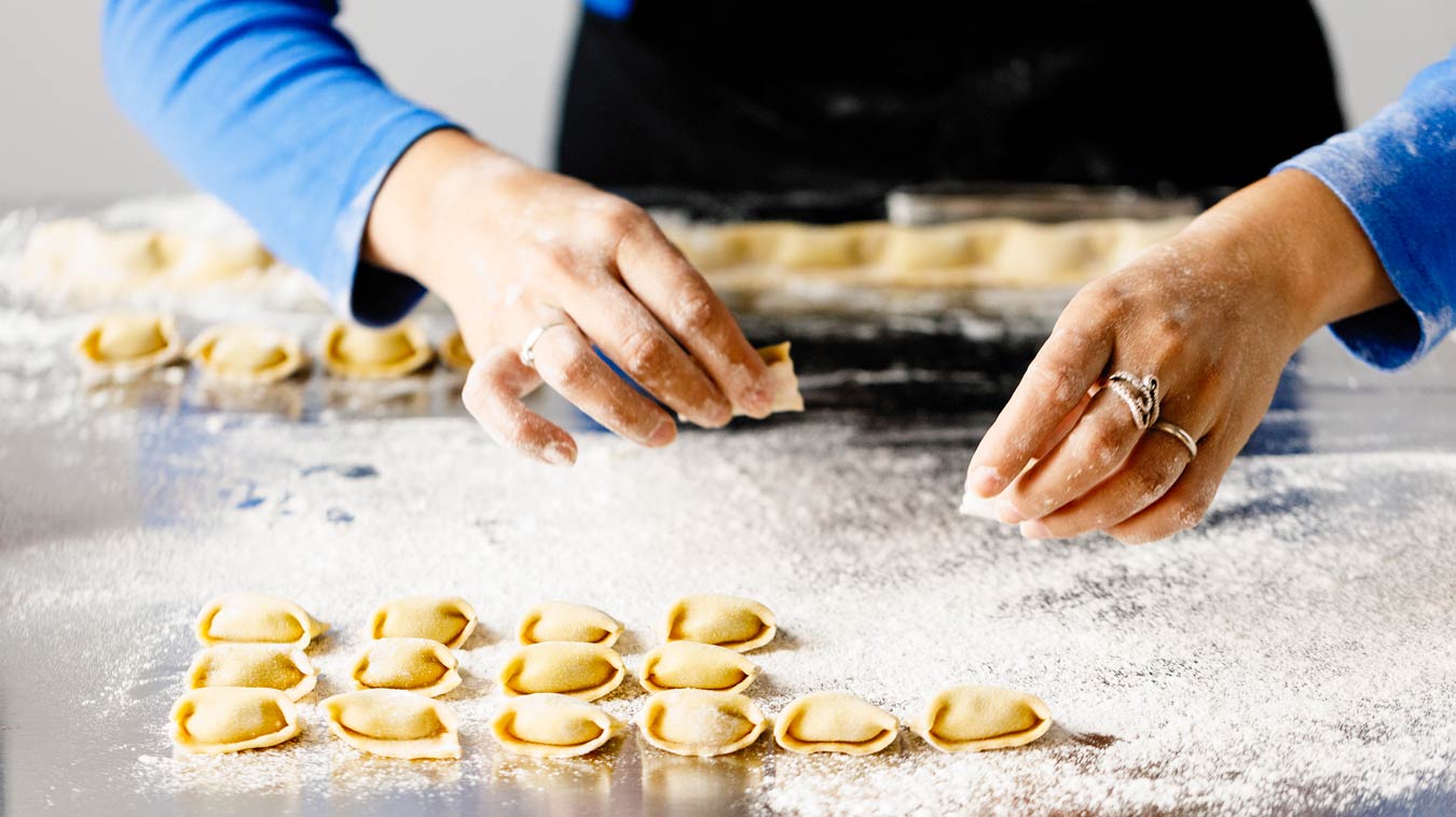 Amoretti Recipe: Agnolotti. Place on a lightly floured surface.