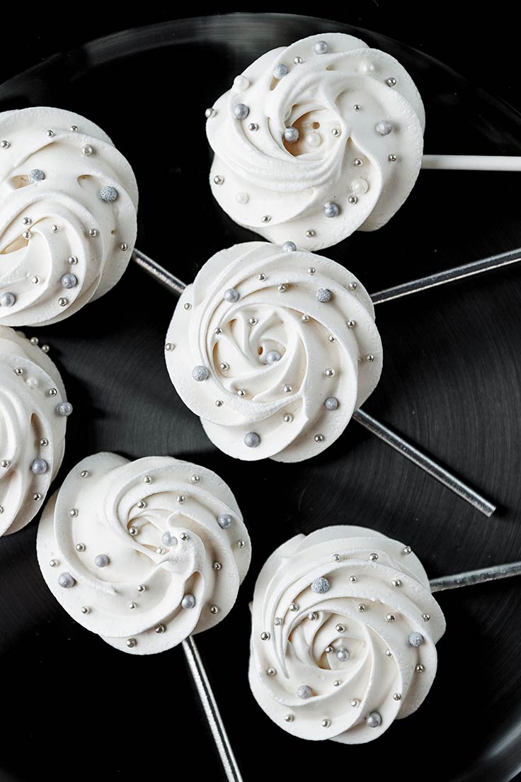 Amoretti Wintry Meringue Pops Recipe