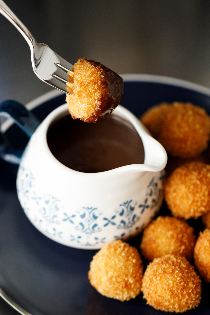 Amoretti Recipe: Horchata Arancini with Mexican Coffee Dipping Sauce