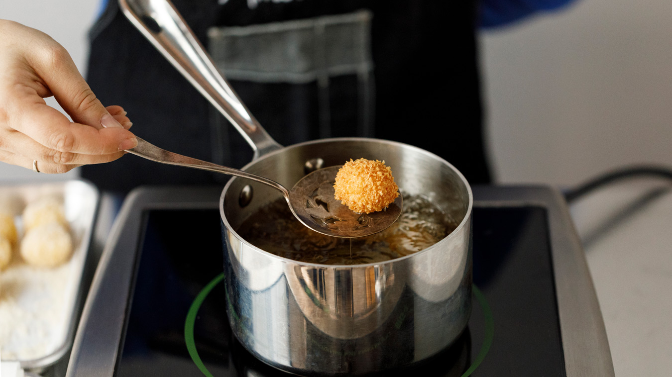 Amoretti Recipe: Horchata Arancini with Mexican Coffee Dipping Sauce. Golden perfection.