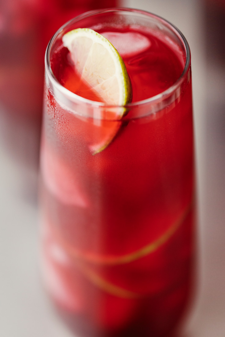 Enjoy a refreshing glass of Amoretti's Lychee Hibiscus Limeade Recipe