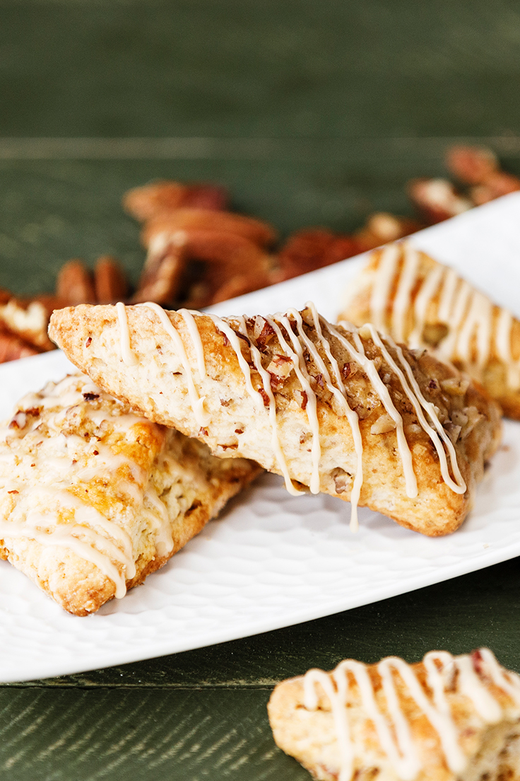 Amoretti Maple Bourbon Pecan Scones with Maple Glaze Recipe