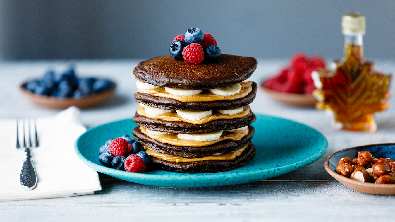 Amoretti Recipe: Gluten Free Hazelnut Pancakes with Hazelnut Praline Maple Syrup