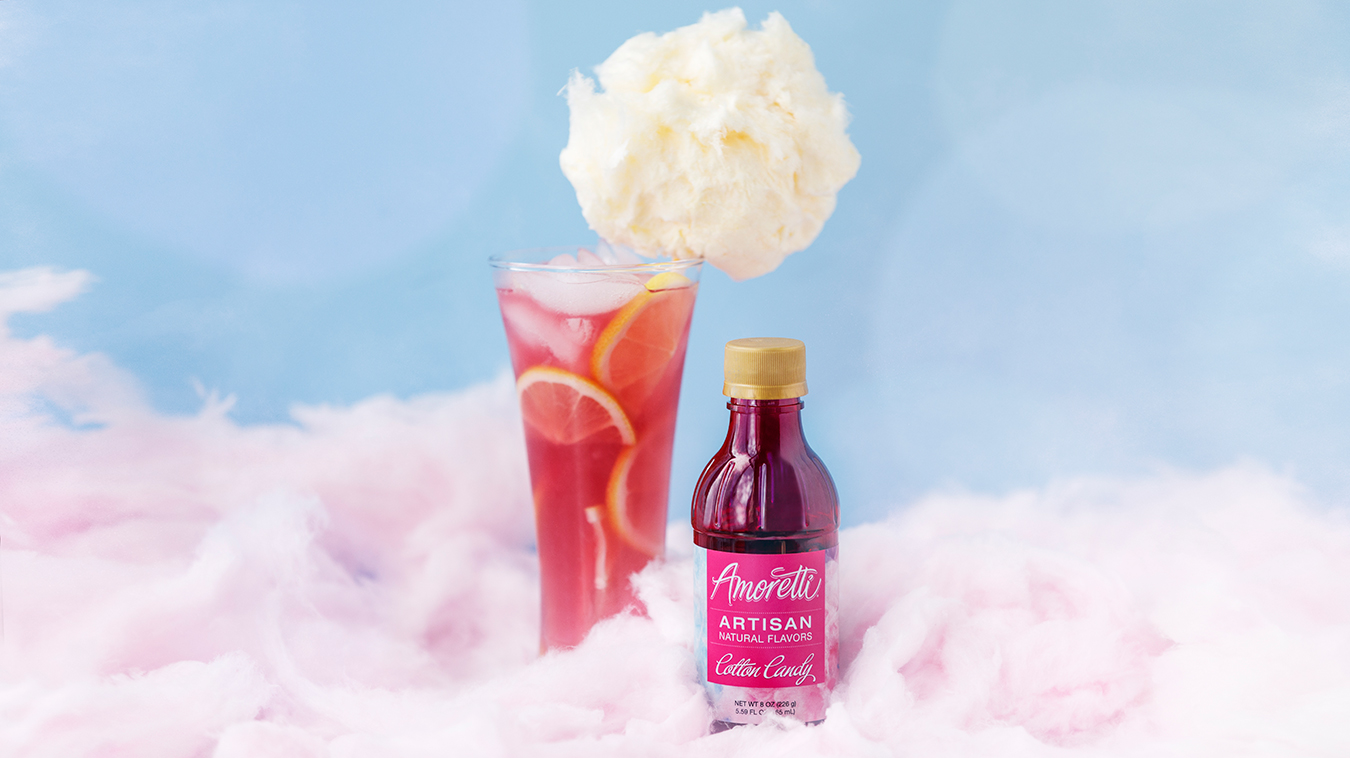 Amoretti Recipe: Cotton Candy Lemonade with Cotton Candy Artisan