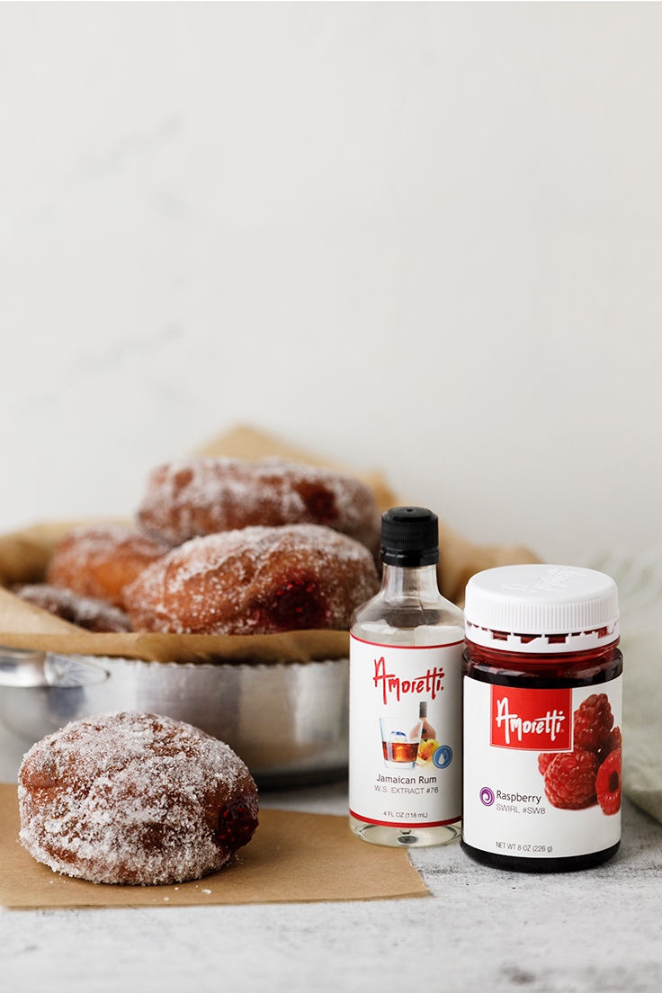 Amoretti Polish Doughnuts (Pączki) Recipe filled with Raspberry Jam