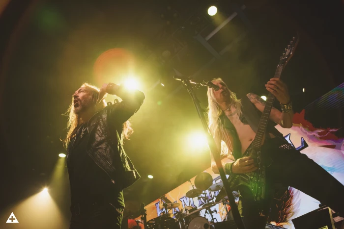 A gallery of photos of Hammerfall on May 27, 2023