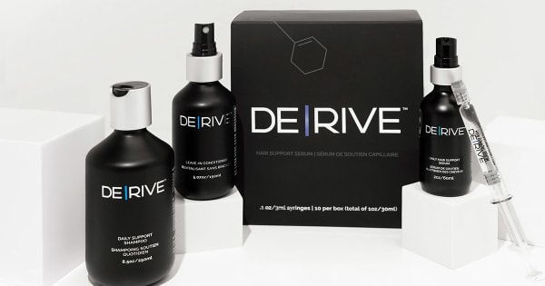 DE|RIVE® Hair Wellness System plant-derived scalp and hair care products