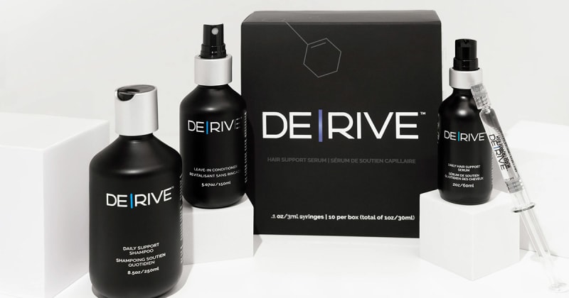 DE|RIVE® Hair Wellness System plant-derived scalp and hair care products