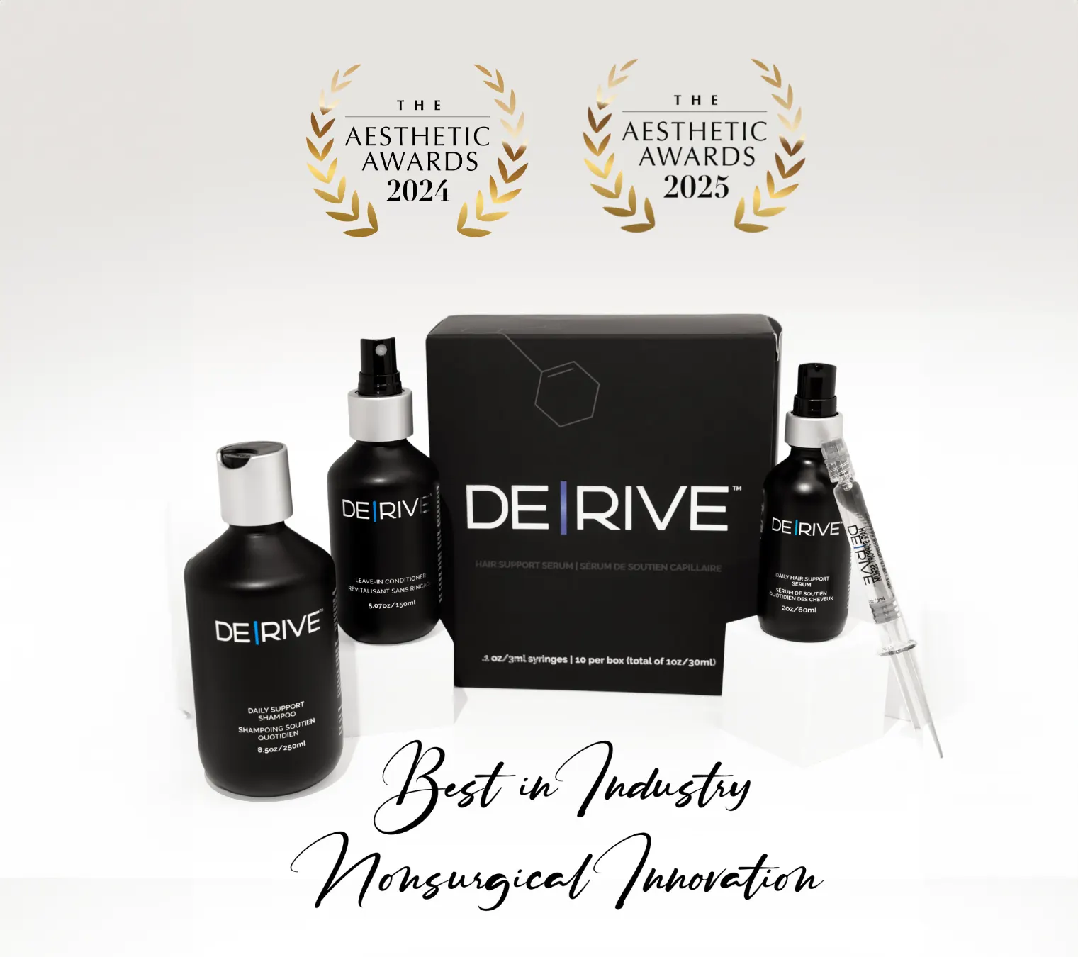 DE|RIVE MD Hair Wellness System before and after results