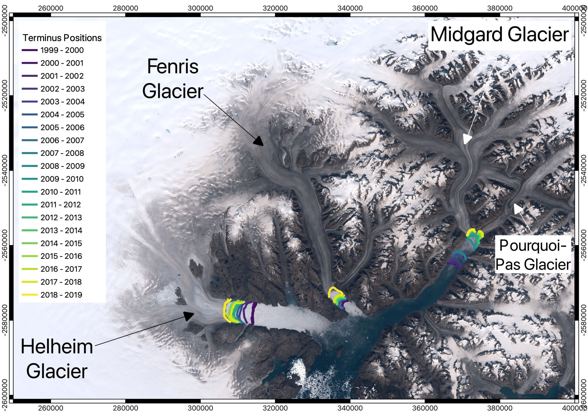 Map of Sermilik Fjord study area