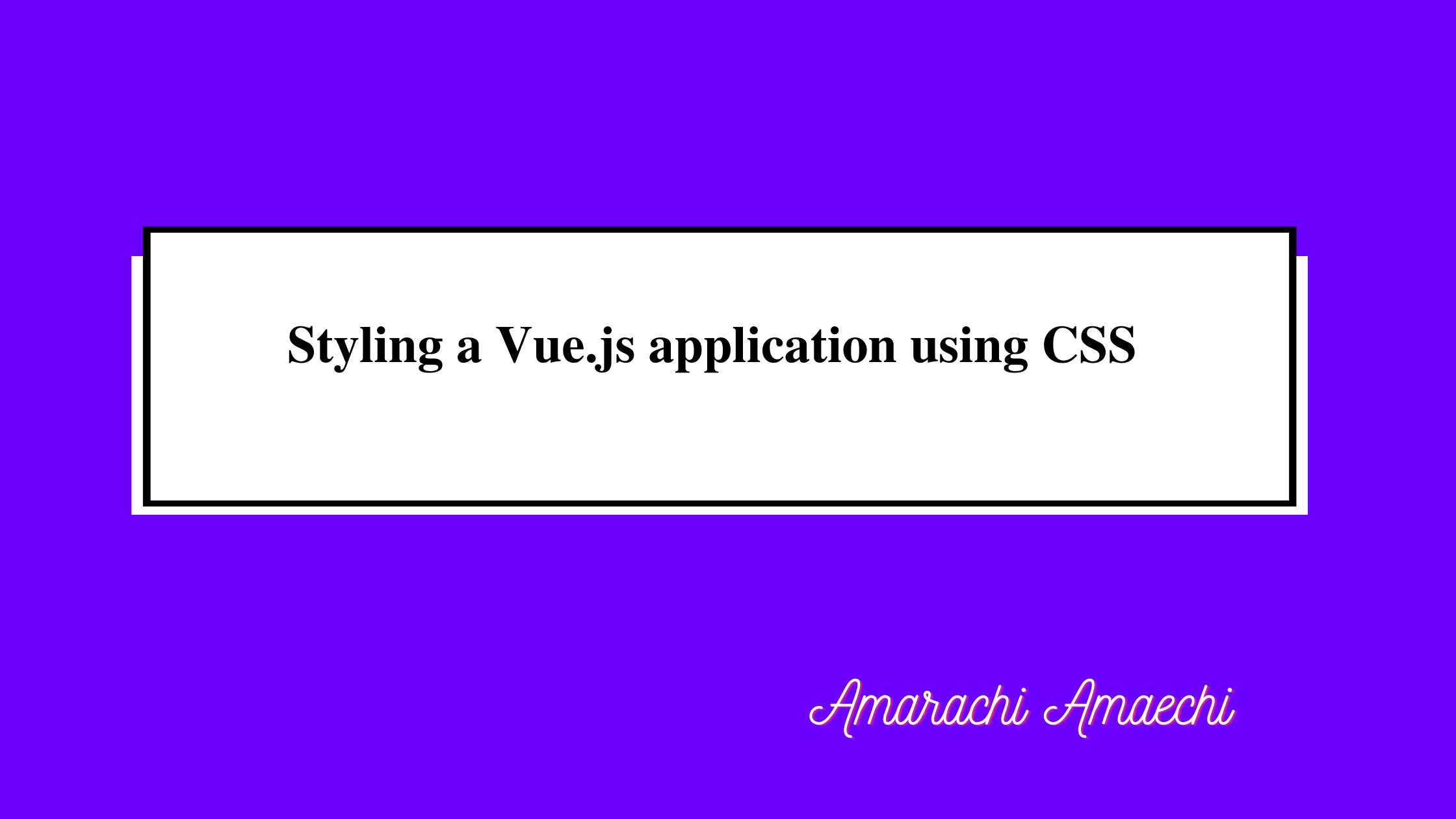 Styling a Vue.js application using CSS banner