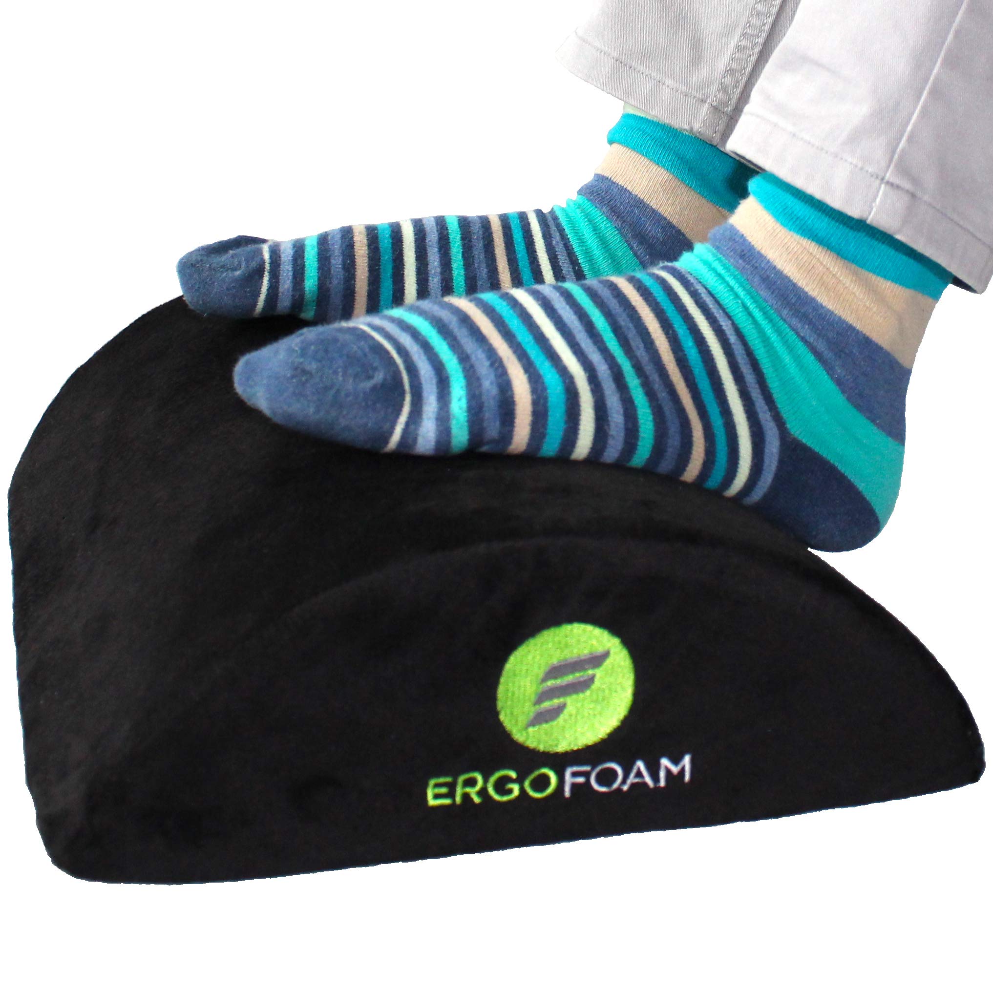 ErgoFoam Ergonomic Foot Rest Under DeskPremium Velvet Soft Foam