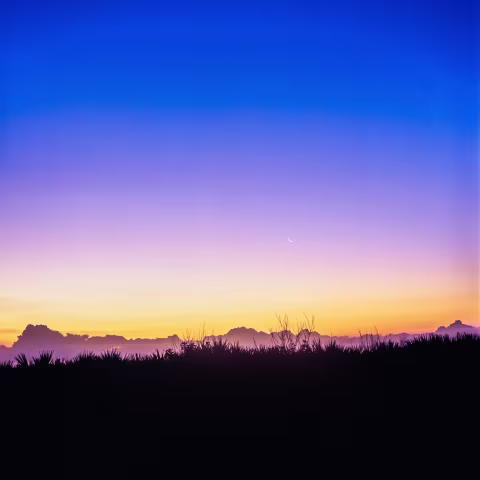 Florida Sunrise With The Moon. Hasselblad 500c | Planner 80mm f/2.8 | Fuji Provia 100F.
