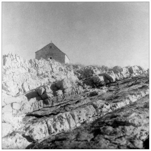 View on St. John’s church from the nearby rocks. Yashica Mat 124G with Kosmo Foto Mono.