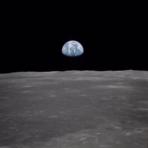“Earthrise” (1968). Image credit: NASA & Will Anders. Shot on Kodak Ektachrome SO-368.
