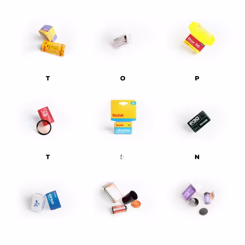 The above are not the top 10 films, although they all are part of the data set. The top-ranking film in this collage is CineStill 800T (#3). Also, CineStill 400D, Kodak UltraMax, and Kodak Ektar are in the list.