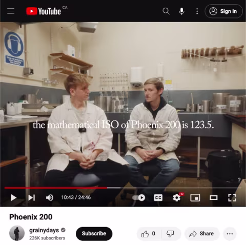 In the above video, Harman engineers also explained that their film’s speed is *mathematically* ISO 123.5. However, the…