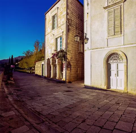 Bishop’s house Ston, Croatia. Paklenica national park, Croatia. Shot on Fuji Velvia with Kiev 60.