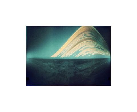 The solorgraph: a five-month-long exposure on photographic paper.