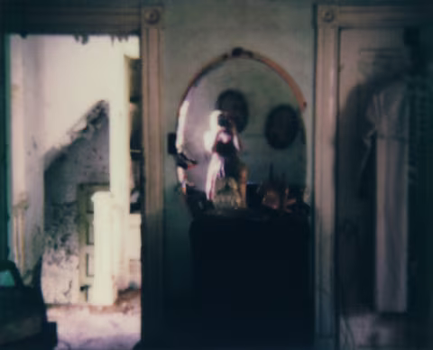 “Forgotten House.” Polaroid Spectra, expired Impossible Project Spectra film.