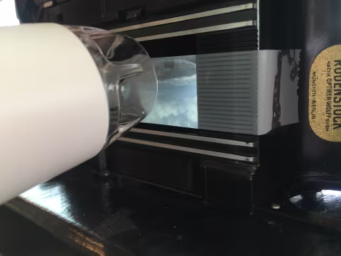 Figure 2: INCORRECT TAPE MOUNTING: the tape should instead be stretched vertically over the pressure rails. However, this is how the image will generally look (inverted) once projected onto your tape.
