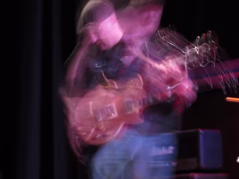 Digital allowed me to catch a dynamic capture during a gig and the long exposure gave me a very cool effect. I wouldn’t have captured these with film. Shot on Canon Powershot A2400IS / © Michael Elliott