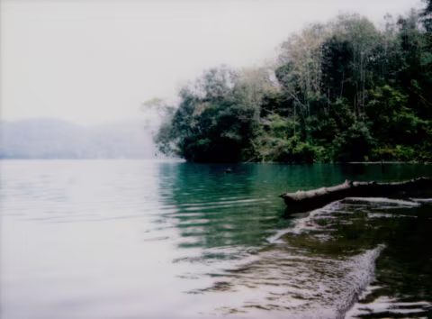“Emerald-Green Waters of Sun Moon Lake” - shot on Instax Mini 90.