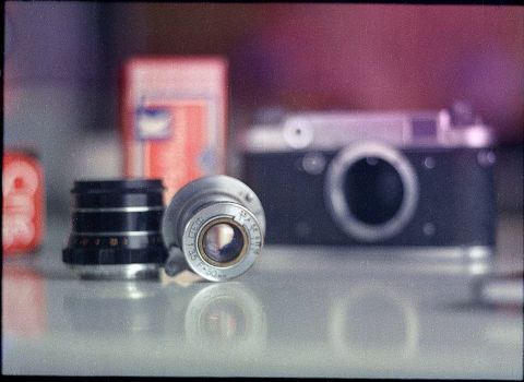 FED 50mm f/3.5 Industar-10  lens.