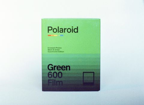 Limited edition Polaroid Duochrome Green 600 film