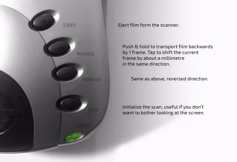 Pacific Image PrimeFilm XA scanner controls explained.