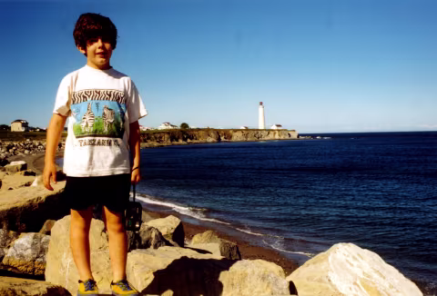 As a kid, somewhere in Gaspésie, QC, with my first camera.