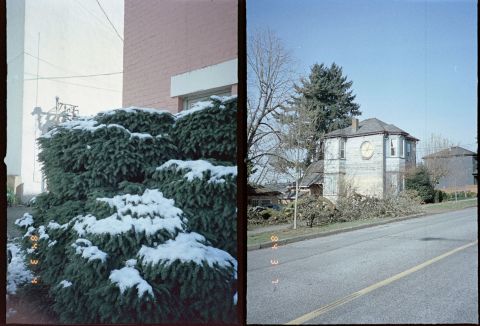 Scanned Kodak Aerocolor IV half-frame negatives, taken with Konica AA-35.