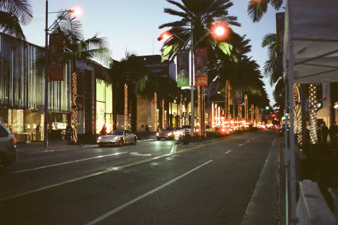 Rodeo Drive in Beverly Hills, California.
