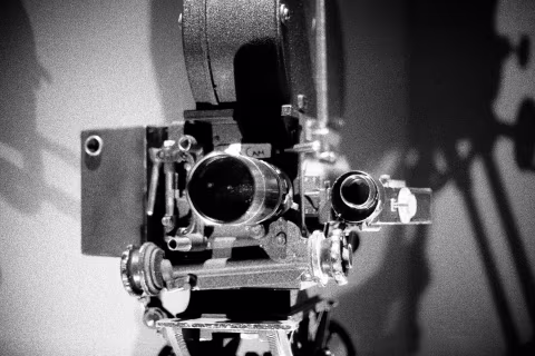 Mitchell BNC Camera — Front View
The front of the Mitchell BNC camera, a workhorse of Kubrick’s sets. 