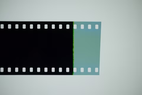 One of the endings of the strip of film demonstrates the fog and colour cast.