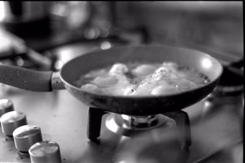 April 12, 2020. ...scrambled eggs, bacon, sausages, tomatoes… toast, coffee… Marchmalade, i like Marchmalade. Yes, porridge is nice. (sic)