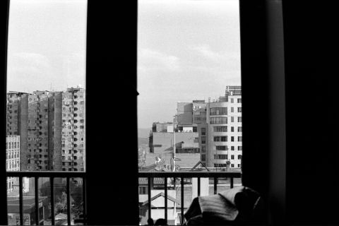 April 9, 2020. Old and new apartment blocks on Vagharshyan street.